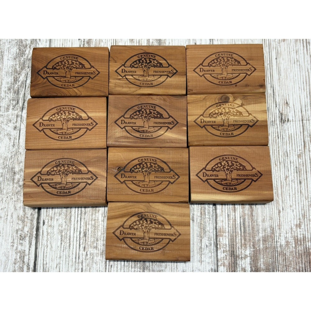 10 Wood Drawer Cedar Block Drawer Fresheners